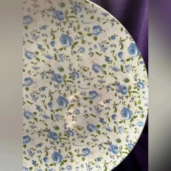 Springfield 1 Blue Floral Tea Rose Vintage 10” Dinner Luncheon 1 One Plate - Picture 6 of 10